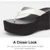 imageCoach Womens Sculpted C Platform Flip FlopOptic WhiteBlack