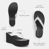 imageCoach Womens Sculpted C Platform Flip FlopOptic WhiteBlack