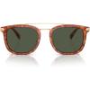 imageCoach Mens Hc8382 Square SunglassesCaramel TortoiseArmy Green Solid