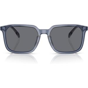 imageCOACH Mens Hc8411u Universal Fit Square SunglassesTransparent BlueBlue Solid