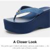 imageCoach Womens Denim Sculpted C Platform Flip FlopDeep Blue