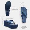 imageCoach Womens Denim Sculpted C Platform Flip FlopDeep Blue