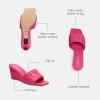 imageCoach Womens Emma Quilted Leather Wedge SandalDragonfruit