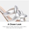 imageCoach Womens Kellie Metallic Leather SandalSilver