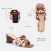 imageCoach Womens Nikki SlipOn SandalChalk Burnished Amber
