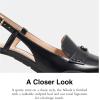 imageCoach Womens Nikola Leather Hybrid SlingbackBlack