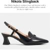 imageCoach Womens Nikola Leather Hybrid SlingbackBlack