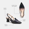 imageCoach Womens Nikola Leather Hybrid SlingbackBlack