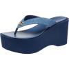 imageCoach Womens Denim Sculpted C Platform Flip FlopDeep Blue