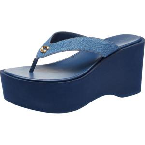 imageCoach Womens Denim Sculpted C Platform Flip FlopDeep Blue