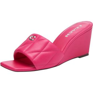 imageCoach Womens Emma Quilted Leather Wedge SandalDragonfruit
