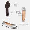 imageCoach Womens Abigail Metallic Leather Ballet FlatSilver