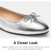 imageCoach Womens Abigail Metallic Leather Ballet FlatSilver