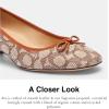 imageCoach Womens Ava Mini Signature Jacquard Ballet PumpCocoaBurnished Amber