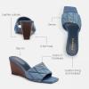imageCoach Womens Emma Wedge SandalIndigo Denim