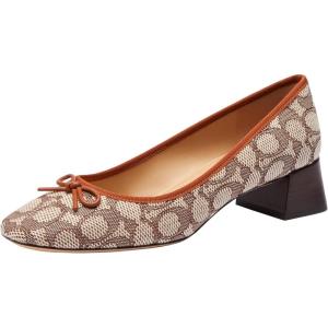 imageCoach Womens Ava Mini Signature Jacquard Ballet PumpCocoaBurnished Amber