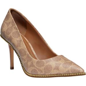 imageCoach Womens Waverly PumpTan Coated Canvas