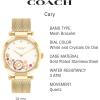 imageCOACH Cary Womens Watch  Premium Fashion Timepiece for Her  Perfect for Day and Night  Water ResistantGold Plated with Crystals