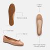 imageCoach Womens Abigail Leather Ballet FlatBeechwood