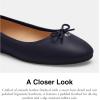 imageCoach Womens Abigail Leather Ballet FlatMidnight Navy