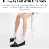 imageCoach Womens Runway Flat with Cherries Ballet CharcoalBlack 5