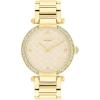 Gold Plated with Crystals/Beige Mother of Pearl