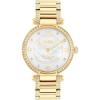 Gold Plated with Crystals/White Mother of Pearl