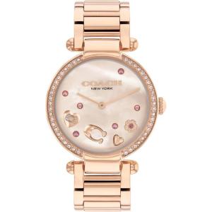imageCOACH Cary Womens Watch  Premium Fashion Timepiece for Her  Perfect for Day and Night  Water ResistantRose Gold with CrystalsPink Mother of Pearl