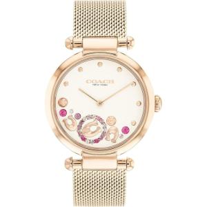 imageCOACH Cary Womens Watch  Premium Fashion Timepiece for Her  Perfect for Day and Night  Water ResistantRose GoldSilver Tone