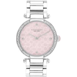 imageCOACH Cary Womens Watch  Premium Fashion Timepiece for Her  Perfect for Day and Night  Water ResistantSilver with CrystalsPink Mother of Pearl