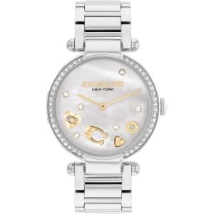 imageCOACH Cary Womens Watch  Premium Fashion Timepiece for Her  Perfect for Day and Night  Water ResistantStainless Steel with CrystalsWhite Mother of Pearl