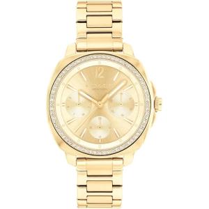 imageCOACH Kitt Womens Quartz Multifunction Watch Stainless Steel Bracelet WaterResistant to 3ATM Chic and Versatile Timepiece  Gift for Her 34mmGold Plated
