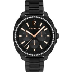 imageCOACH Kitt Womens Quartz MultifunctionWatch Stainless Steel Bracelet  WaterResistant to 3ATM  Modern and Stylish  Gift for Her 38mmBlack