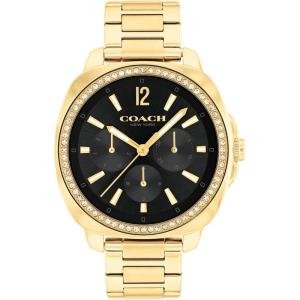 imageCOACH Kitt Womens Quartz MultifunctionWatch Stainless Steel Bracelet  WaterResistant to 3ATM  Modern and Stylish  Gift for Her 38mmGold  Black