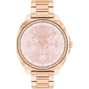 imageCOACH Kitt Womens Quartz MultifunctionWatch Stainless Steel Bracelet  WaterResistant to 3ATM  Modern and Stylish  Gift for Her 38mmRose Gold  Grey