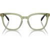 imageCoach Womens Hc6222f Low Bridge Fit Square Prescription Eyewear FramesTransparent Green HopperDemo Lens