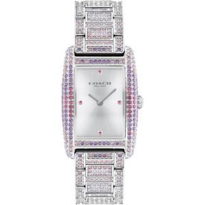 imageCoach Reese Womens 2H Quartz Watch Stainless Steel Bracelet  WaterResistant up to 3ATM  Sleek and Sophisticated Timepiece  Gift for Her 245mmSilver White Crystal