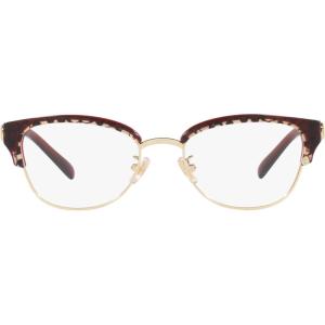 imageCoach Womens Hc6195 Cat Eye Prescription Eyewear FramesShiny Light GoldRed Signature CDemo Lens