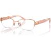 imageCOACH Womens Hc5168 Rectangular Prescription Eyewear FramesShiny Rose GoldDemo Lens