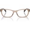 imageCoach Womens Hc6082 Rectangular Prescription Eyewear FramesTransparent BrownDemo Lens