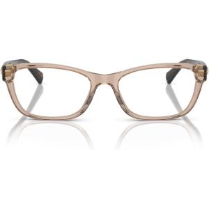 imageCoach Womens Hc6082 Rectangular Prescription Eyewear FramesTransparent BrownDemo Lens
