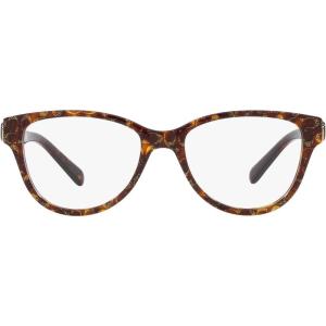 imageCoach Womens Hc6153 Round Prescription Eyewear FramesDark Tortoise Glitter Signature CDemo Lens