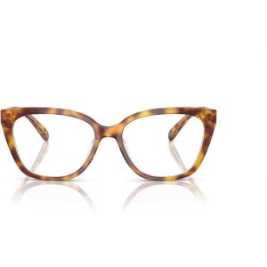 imageCoach Womens Hc6226f Low Bridge Fit Square Prescription Eyewear FramesDark TortoiseCanaryDemo Lens