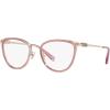 imageCoach Womens Hc5146 Cat Eye Prescription Eyewear FramesShiny Light GoldTransparent PinkDemo Lens