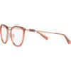 imageCoach Womens Hc5146 Cat Eye Prescription Eyewear FramesShiny Rose GoldTransparent AmberDemo Lens