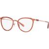 imageCoach Womens Hc5146 Cat Eye Prescription Eyewear FramesShiny Rose GoldTransparent AmberDemo Lens