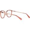 imageCoach Womens Hc5146 Cat Eye Prescription Eyewear FramesShiny Rose GoldTransparent AmberDemo Lens