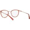 imageCoach Womens Hc5146 Cat Eye Prescription Eyewear FramesShiny Rose GoldTransparent AmberDemo Lens