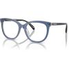 imageCoach Womens Hc6223u Universal Fit Square Prescription Eyewear FramesTransparent BlueDemo Lens