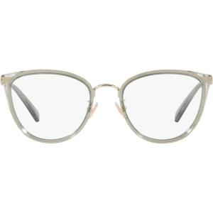 imageCoach Womens Hc5146 Cat Eye Prescription Eyewear FramesShiny Light GoldTransparent GreenDemo Lens
